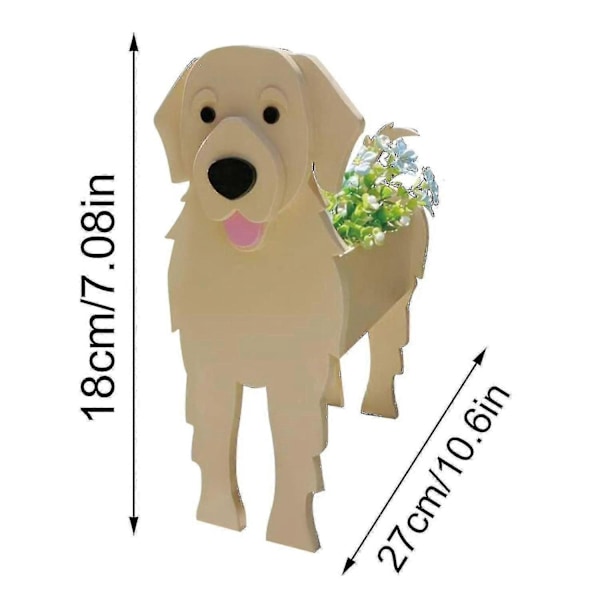 Ny Blomkruka Hund Planter Lätt Att Montera Kontor Heminredning Gåva Trädgård Gård Gräsmatta Utomhus Mops Planter