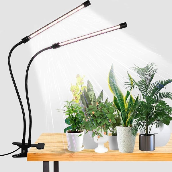 Fullspektrum dimmebart LED-vekstlys med automatisk av/på-timer for innendørs planter