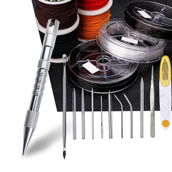 6/12 st paraplyrep stickningsnål set spik med snörningsnålar Fids
