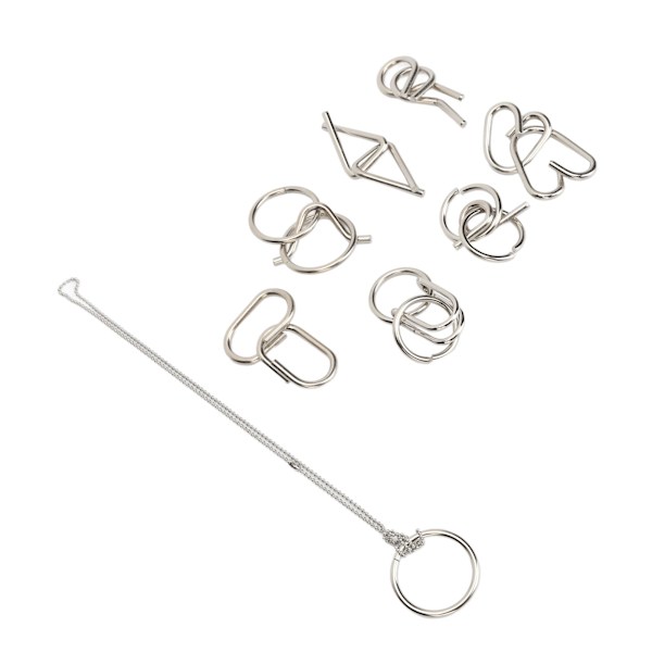 Metal Wire Pussel Pedagogisk Intellektuell Disentanglement Dekompression Hand Hjärnkoordination Mind Test Game Leksak