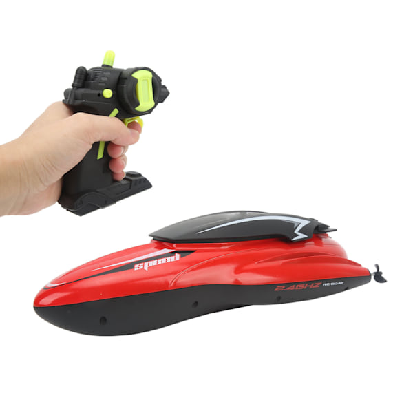 RC Racingbåt Vattentät ABS Anti-Drop Snabbare Körning Stabil Prestanda Fjärrkontrollbåt 3 Batteri Röd