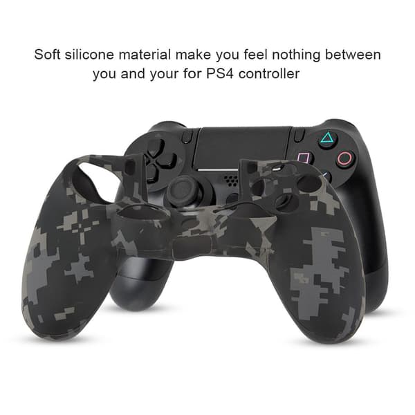 Pehmeä silikonisuojus pölytiivis kotelon kahvan suojus PS4-ohjaimelle, harmaa