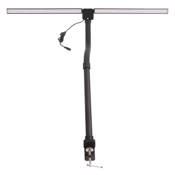 Klemme Bordlampe Dobbelthode LED Skrivebordslampe Øyepleie Arbeidslampe Leselys for Hybel Studier Kontor Soverom 100‑240V EU-plugg
