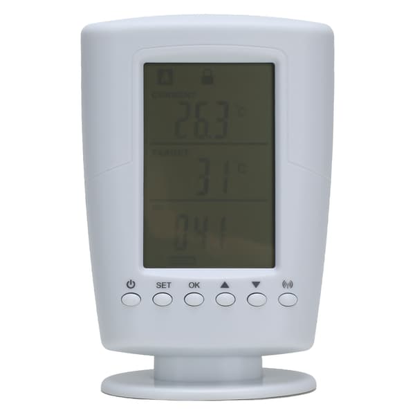 Trådløs termostatuttak Multifunksjonelt automatisk programmerbart digitalt temperaturkontrolluttak for hjemmebruk EU-plugg 230V