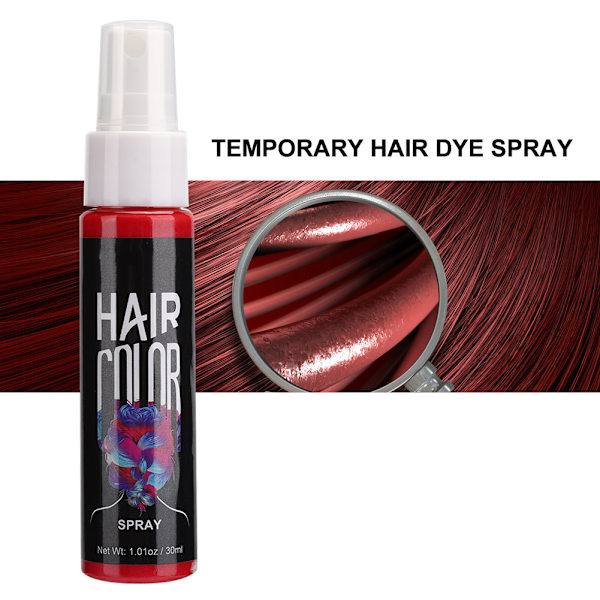 Sevich 30ml Temporary Hårfärgningsspray DIY Hårfärg Spray Hårspray FlytandeRöd