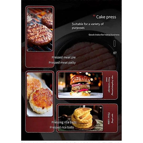 Burgerpress Biffpress Non-Stick Hamburgerpress Kit Orange