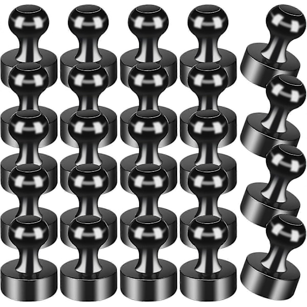 12 kpl Neodyymimagneetti Jääkaappimagneetit Magneettiset nastat, 12 x 16 mm Pienet magneetit Pyöreät vahvat jääkaappimagneetit (musta)