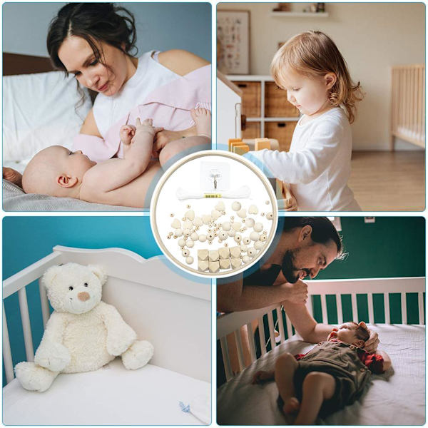 DIY Trävindspel Sängklocka Kit Handgjord Babymobil Träkit för Barn Flickor eller Pojkar