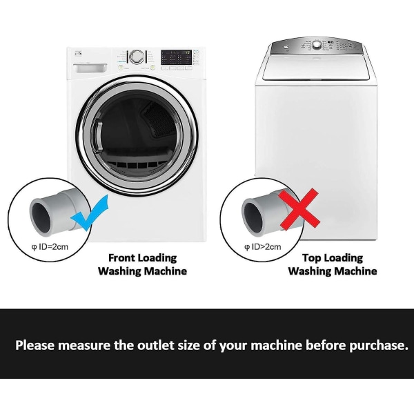 Universal afløbsslange til vaskemaskine og opvaskemaskine, passer til alle modeller