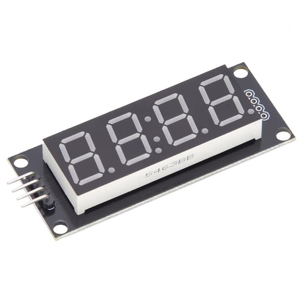 LED-displayrörsmodul 4-siffrig 7-segment passar för Arduino Använd bibliotek TM1637.hGul