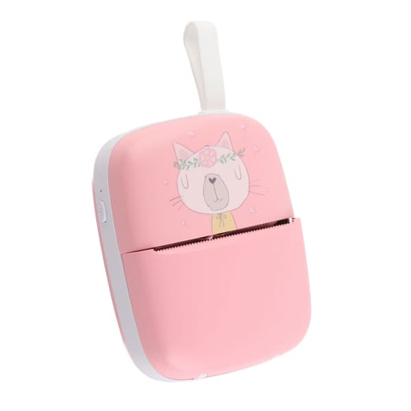 Lomme termisk skriver HD Mini multifunksjonell Bluetooth-telefonprinter for studenter Rosa