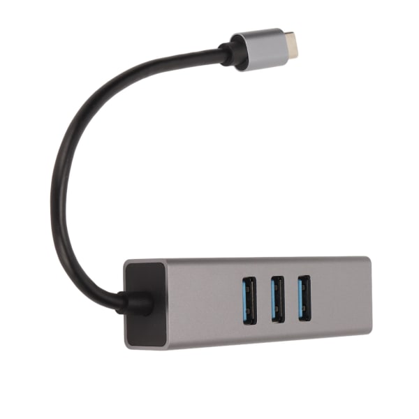 USB C -keskitin USB C - RJ45 -sovitin 5 Gbps Plug and Play USB telakointiasema Windowsille OS X:lle Linuxille Hopeaharmaa