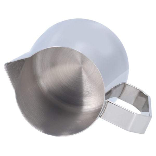 Melkeskummer i rustfritt stål 600 ml, dampet melkeskummer for melkeskummer Latte Art (600 ml (med logo))