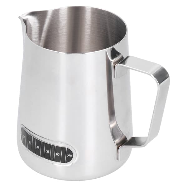 600 ml Steelfad til Mælkeskumning, Mælkekande til Kaffe med Termometer-sticker