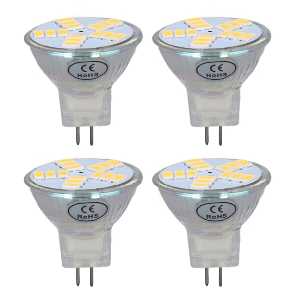 4st MR11 LED-lampa 5W 500lm lampbyte med 15 pärlor Double Pin Base för Spotlight Landskapslampa Varm vit