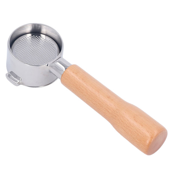 Portafilter 51mm 2 korvaa pohjaton kahvakahva ruostumaton teräs Delonghi ECO310 C1 -tyyppiin pyökki