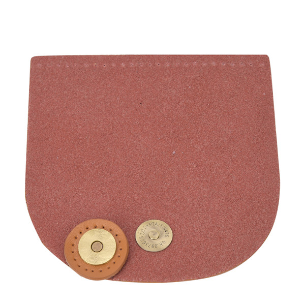 Väska Flip Cover Split Läder Magnetiskt Spänne DIY Handgjorda Handväskor Delar med Brons Tillbehör 12.6x13.7cm(Brun Gul )