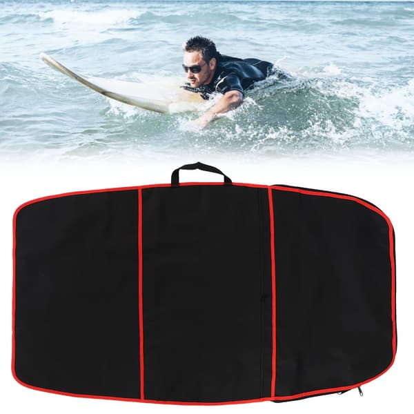 Slitstark Surfbräda Bodyboard Skydd Polyester Bärväska Surfing Tillbehör (röd rand)