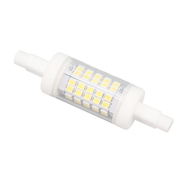 R7s LED-lampa 80 mm 5 W dubbeländad strålkastare med 60 LED 6000 K vitt ljus majsbelysning för utbyte 220 V