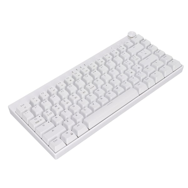 Tre lägen mekaniskt tangentbord 82 tangenter RGB dynamisk bakgrundsbelysning N Key Rollover vitt mekaniskt tangentbord för kontor hem brun omkopplare
