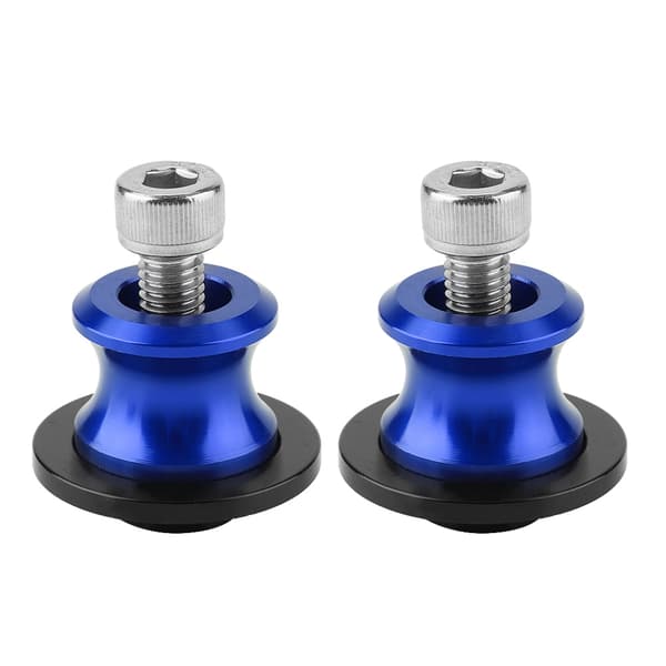 2 stk 6 mm motorsykkel CNC bakre stativ svingarm spole glidere stativ svingarm spoler (blå)