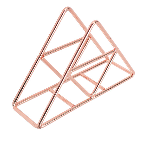 Servetthållare Mode Förtjockad Breddad Triangulär Fristående Metall Smidesjärn Vertikal vävnadshållare Rose Gold