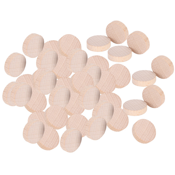 Bokträskivor i obehandlat trä DIY-hantverk Runda träskivor Chip-tillbehör 100 st x 3 påsar 2 cm