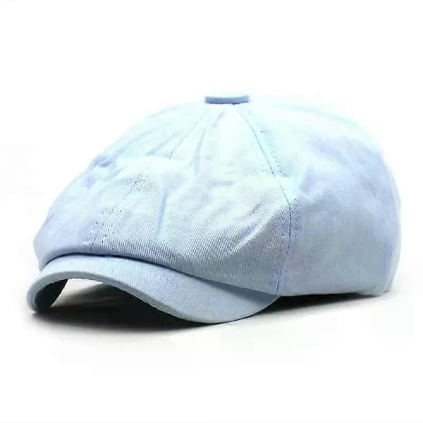 Solid Cotton Newsboy Caps for Men, Flat Top Cap, Beret Hats for Women, Painter, 30 black black 55-60cm adjustable