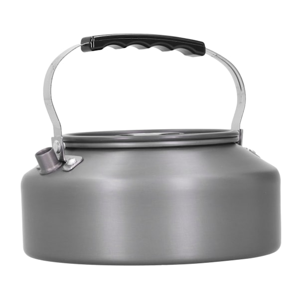 1,6 L bærbar camping kaffekjele utendørs fiske fotturer grill vannkoker (svart håndtak)