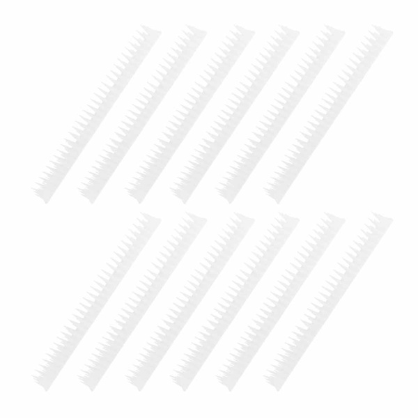 12 st Utomhusplast Anti Bird Spike Strips Repellent Defender för staket Väggtak Vit