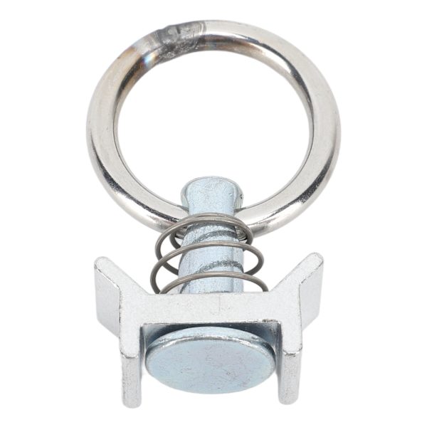 6 stk. enkelt studsbeslag L-skinne med rund ring rustfrit stål aluminium lastkontrol studs fastgørelsesbeslag til flyselskabsskinne logistikinstallation