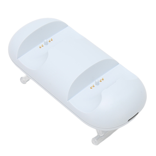 Controller-ladestation hurtig opladning LED-indikator Multi-beskyttelse Dobbelt opladningsdock til PS5 Hvid