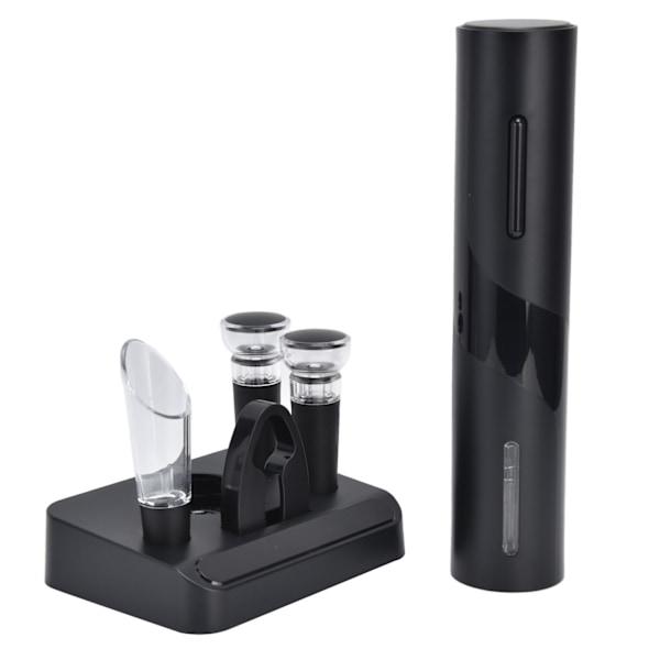 Elektrisk vinöppnare folie cutter aerator häll vinpropp set med förvaringsbas för hem bar restaurang