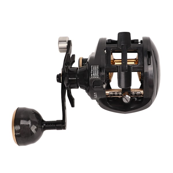 Fiske Baitcasting Rulle Lågt Brus Kolfiber Rulle Metall Kropp Baitcaster Rulle för Fiske Vänster Hand