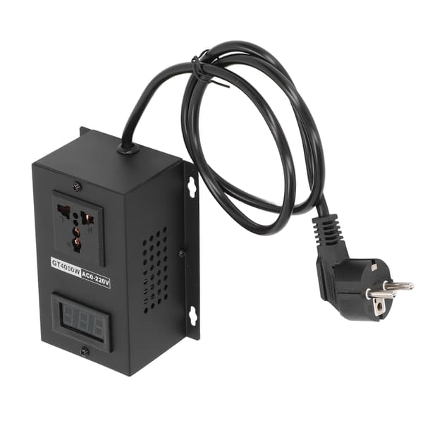 Spenningsregulator SCR-kontroller Kontrollbryter EU-plugg AC 220V 4000W for hastighetstemperatur