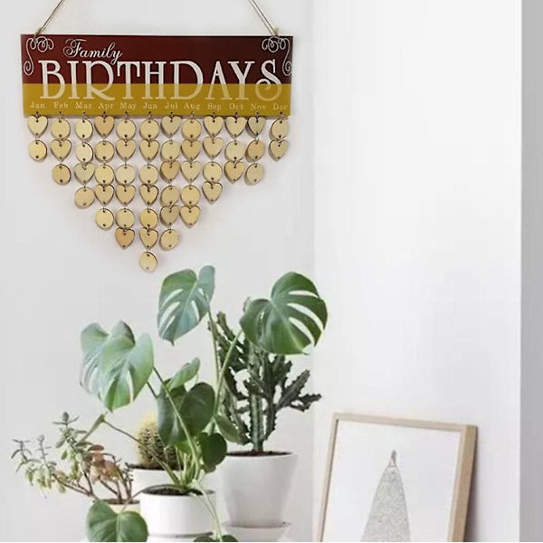 Trekalender DIY Hjemmeveggdekorasjon Minnetavle Tykk Organiseringsplanlegger