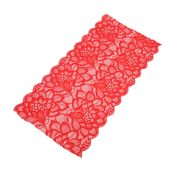 Spetsband 10 meter 23 cm bredd dekorativ elegant spetskant för presentförpackning brudkläder broderidekoration klarröd