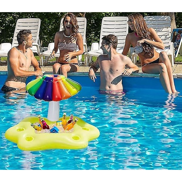 Flytande Poolbar, Poolboj för Vuxna, Uppblåsbar Poolbar, Bojbar, 95x55x65cm