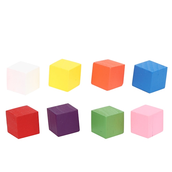 2 set färgade block set furu trä barn geometri upplysning tidig utbildning leksak 25 st färgade block 25 mm