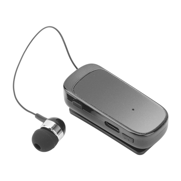 Retractable langattomat kuulokkeet Bluetooth 5.2 -kuulokkeet, korvaklipsi, mukava kuuloke ulkoiluun, urheiluun, ajamiseen, gradientti, musta