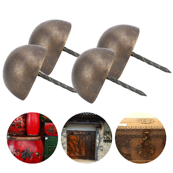4 stk møbelspiker rund hode antikk messing dekorative sofa møbler tilbehør 3cm-6cm5cm bronse