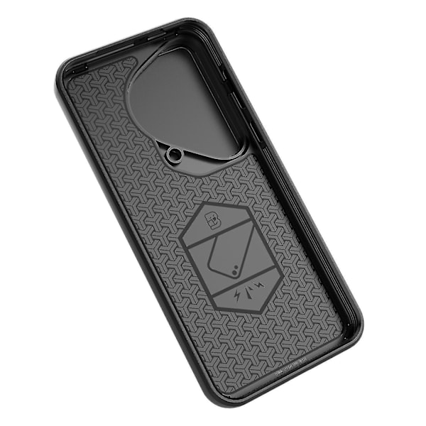 Skal för Huawei Pura 70 Ultra med Stöd Stöttåligt Robust PC+TPU Telefonskydd Kameraskydd-B6 Svart