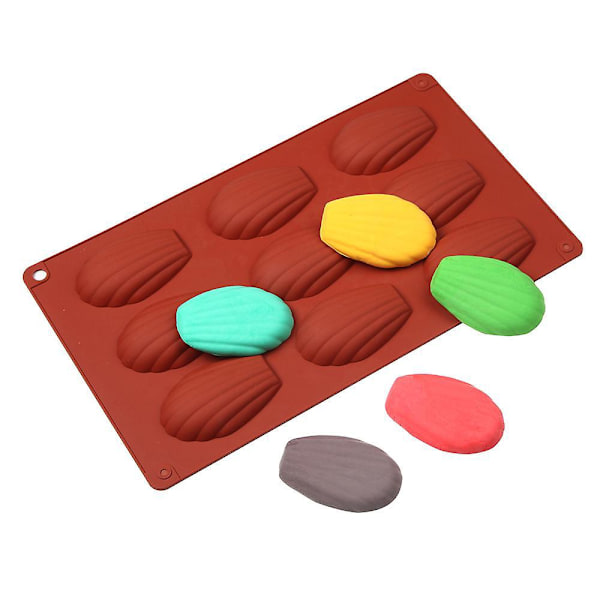 1 stk Praktisk 9 Hulls Silikon Madeleine Form til Kage, Chokolade, Pudding, Mousse, Bagning, DIY, BPA Fri