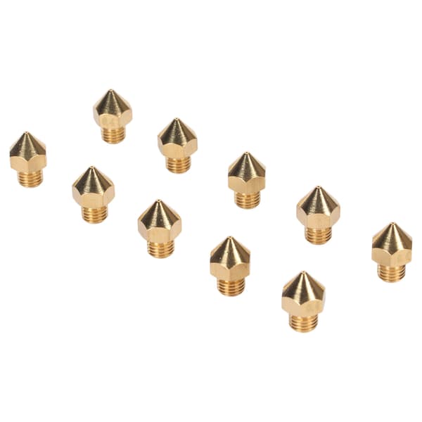 10 stk. 3D-printer messingdyser 0,4 mm MK8 til CR 10 Pro ekstruderingsspidser