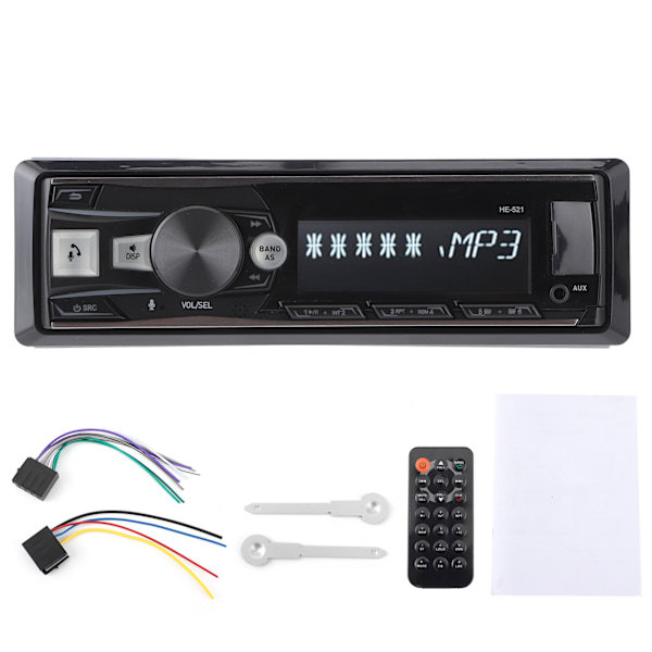 12V Bil FM-radio Bluetooth MP3-ljudspelare Stöd AUX USB Fjärrkontroll med Avtagbar Panel