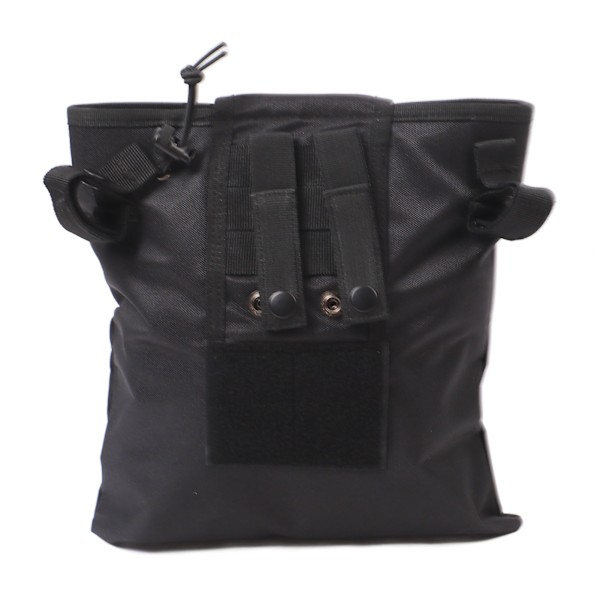 Dump Drop Pouch Multifunktionell Nylon Bärbar Fällbar Återvinningsväska Midjehängande Återvinningsväska för Utomhus Svart