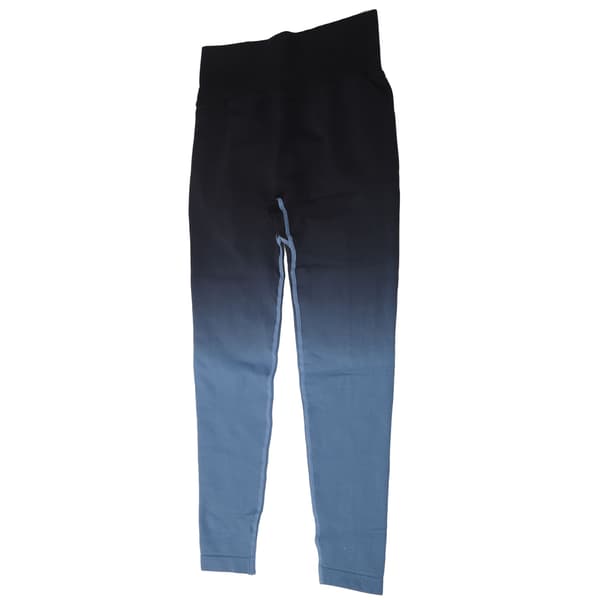 Sorte Blå Gradient Højtaljede Yogabukser Kvinder Bløde Postpartum Hofteløft Trænings Løbe Leggings L