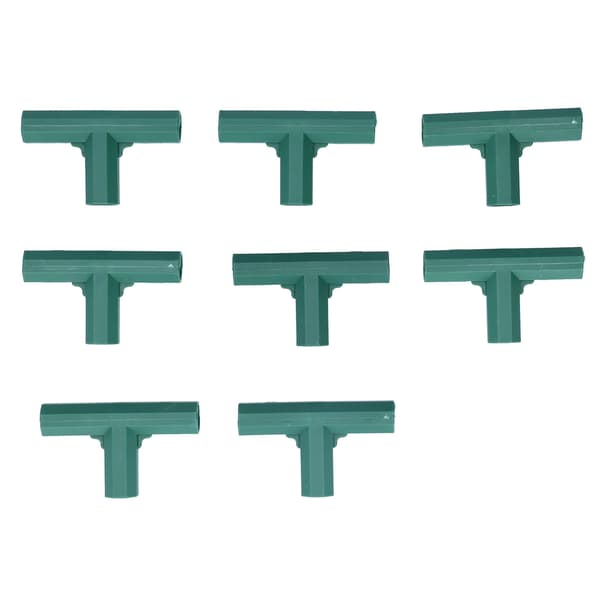 8 st T-formad koppling DIY växtstödskarv T-adapter för 16 mm trädgårdsväxtstöd