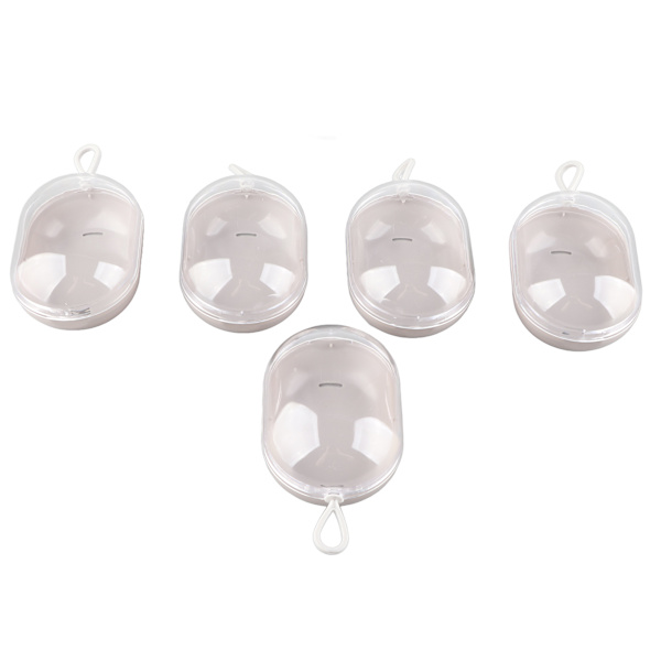 5 STK sminke reiseveske Makeup svampholder Plast svampeske Make Up Egg Case