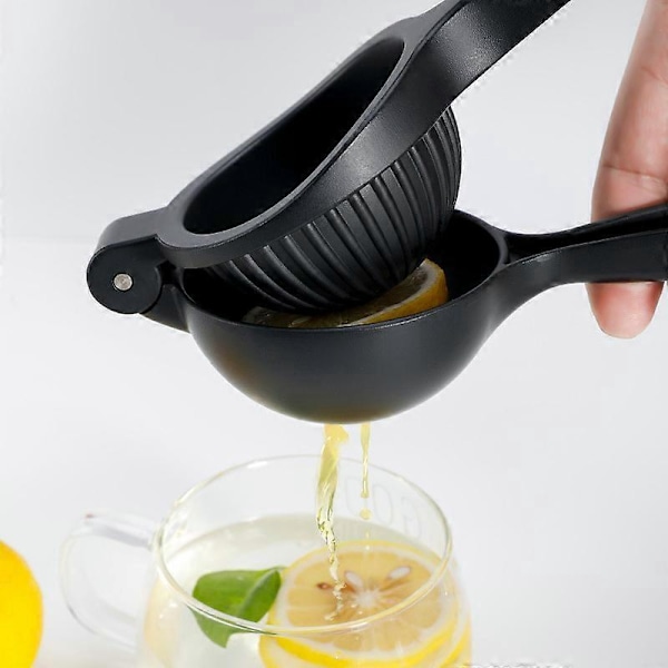 Citronpresser Stor Citruspresser Manuel Limepresser Håndpres Ergonomisk Kraftig Appelsinpresser til Frugter, Citroner & Limefrugter, Sort